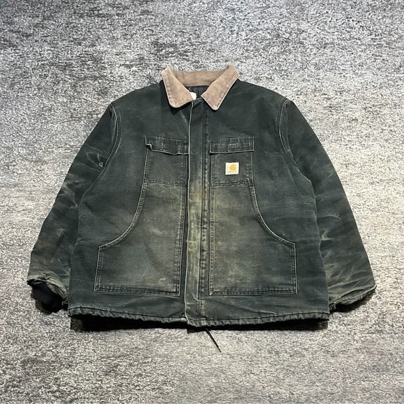 Carhartt Other - Carhartt Jacket Arctic Chore XXL Green Faded Distressed Workwear Vintage 90s